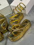 GOLD TAŞLI SARMAL SANDALET